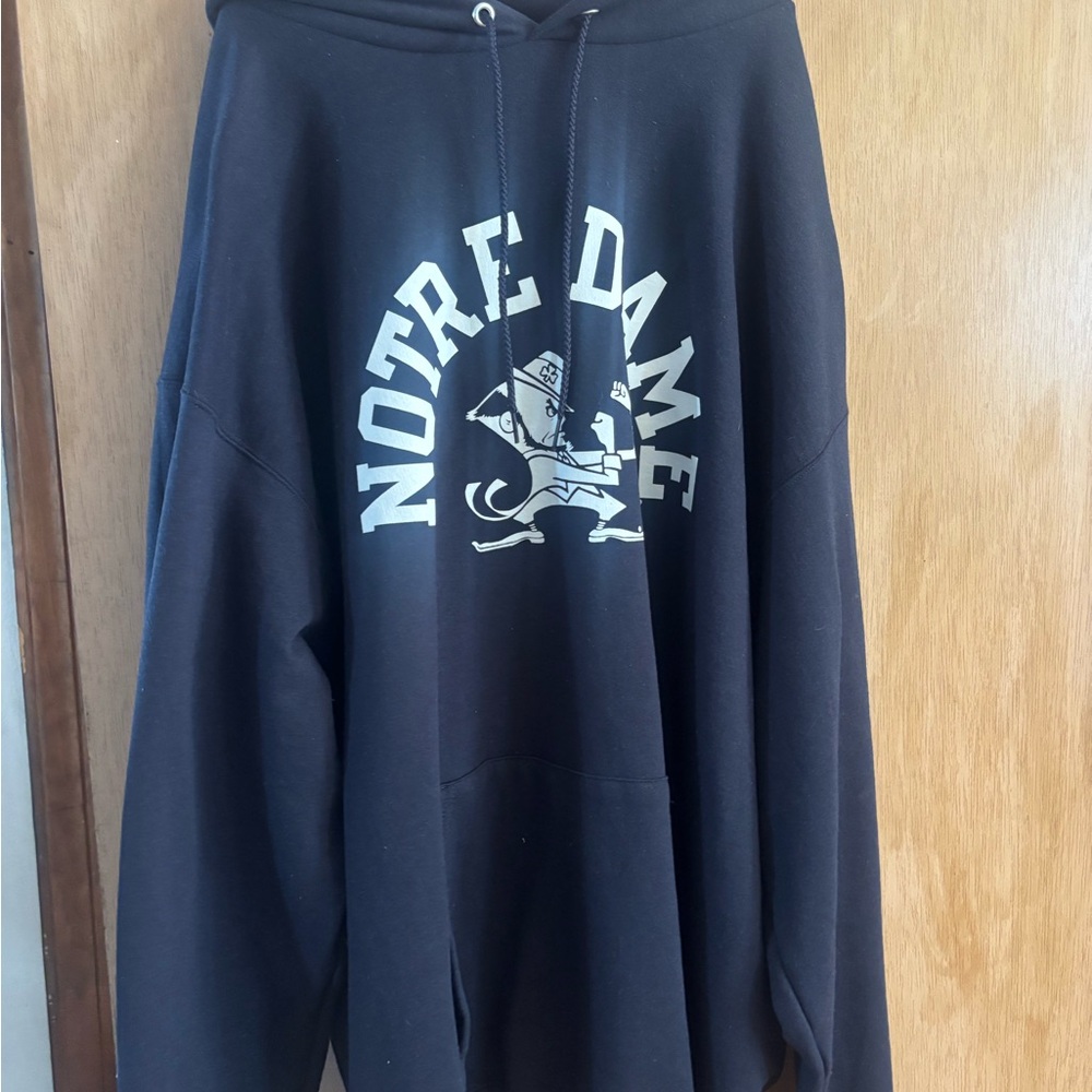 Champion Black Sweatshirt Notre Dame Athletic Design